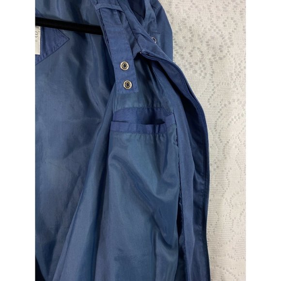 Grey Stone Limited Mens Blue Lined Bomber Jacket Zip Front Sz 3XB - Picture 6 of 9